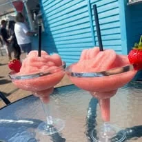 Frozen cocktails at The Little Blue Hut